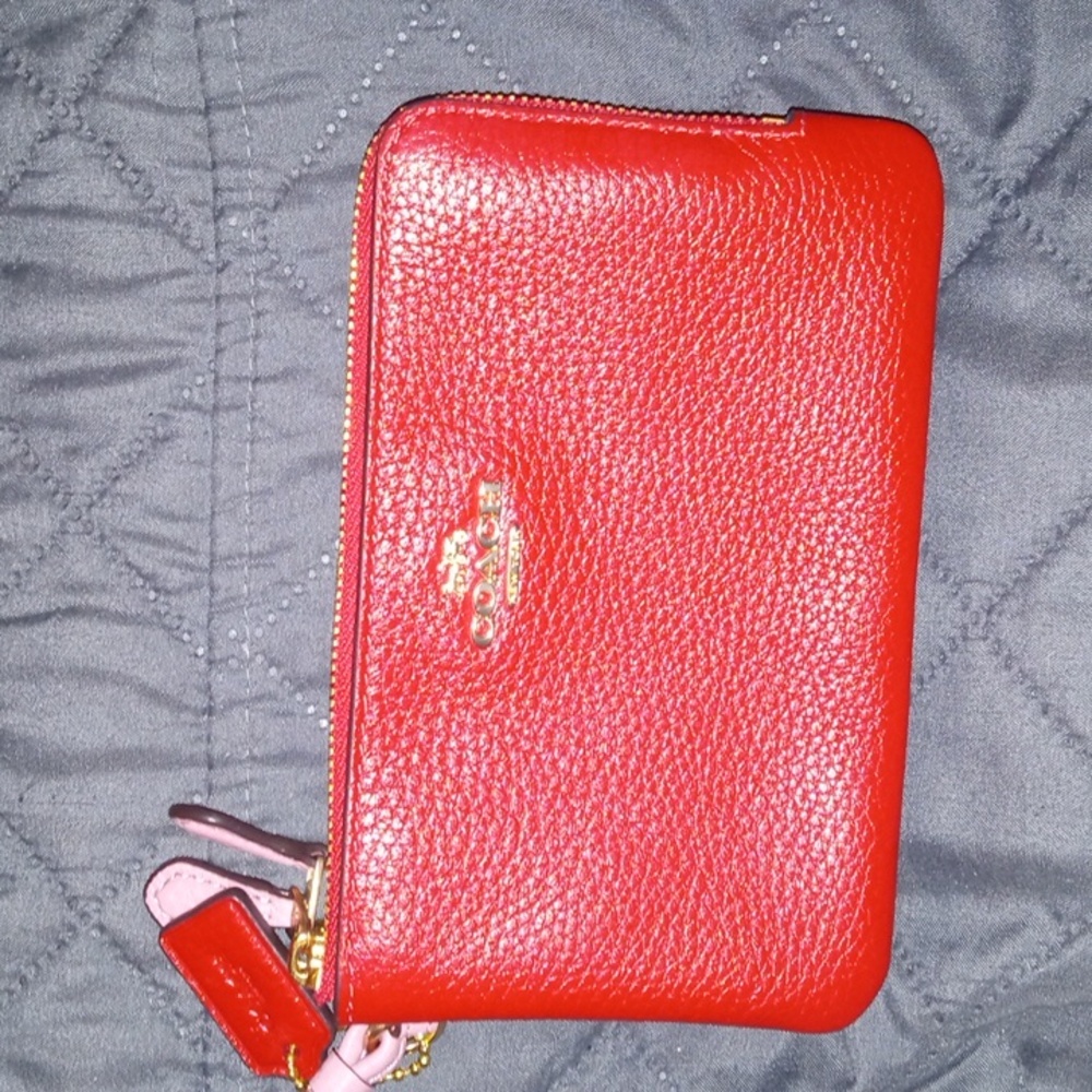 Coach double zip wallet wristlet